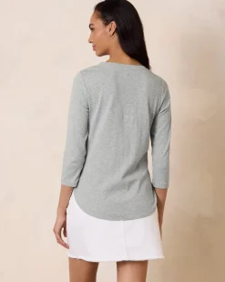 Collegiate Ashby Isles Rib 3/4-Sleeve T-Shirt