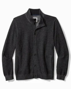 Crescent Shore IslandZone® Button-Mock Cardigan