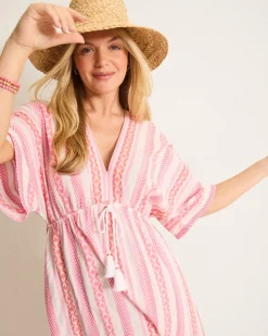 Geo Jacquard Midi Coverup Dress
