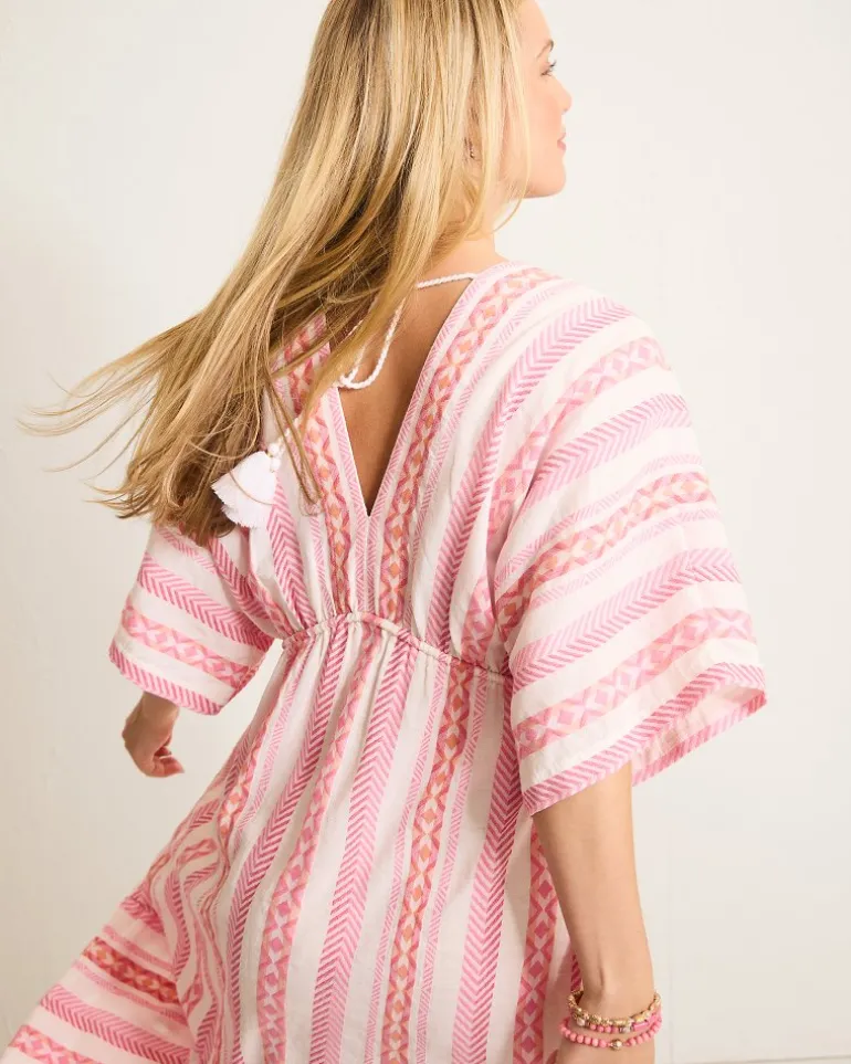 Geo Jacquard Midi Coverup Dress