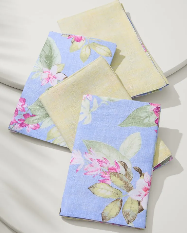 Ray Upcycled Reversible Linen Dinner Napkins - Set of 4