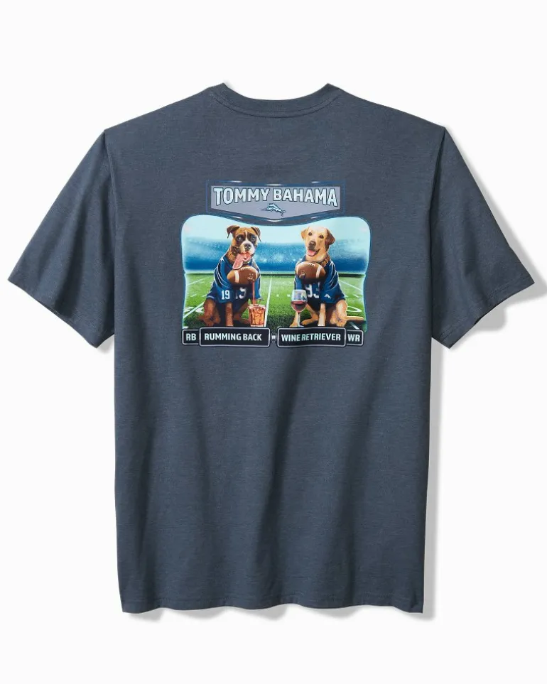 Rumming Back, Wine Retriever Pocket T-Shirt