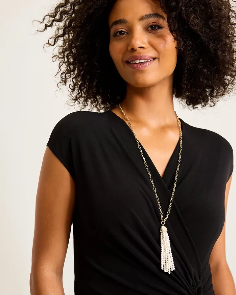 Tidal Treasure Pearl Tassel Necklace