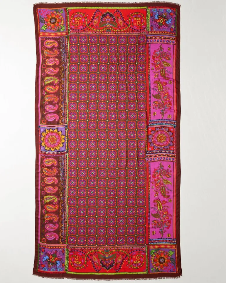 Tile Patch Wrap Scarf